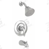 AMERICAN STANDARD Tub and Shower Trim Kit: Reliant 3, 2.5 gpm Fixed Showerhead Flow Rate, Chrome (MPN TU385502.002). Key specifications — Connection Type: FNPT; Series: Reliant 3; Showerhead Spray Patterns: Single.
