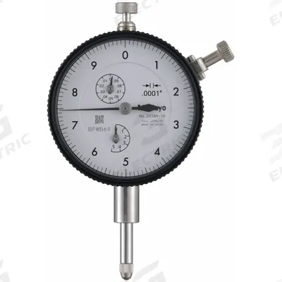 MITUTOYO Dial Indicator: 0 in to 0.5 in, Inch, Lug Back, 0.0001 in Accuracy - Continuous Reading Flat Back Dial Indicators