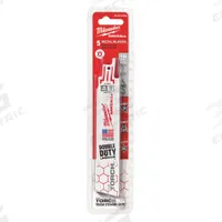 MILWAUKEE Reciprocating Saw Blade: 18 Teeth per Inch, 6 in Blade Lg, 0.19 in Blade Thick, 5 PK (MPN 48-00-5784). Key specifications — attr1109198: 18; attr1109200: Rigid for Straight Cuts; attr1109201: Straight; attr1109209: MILWAUKEE.