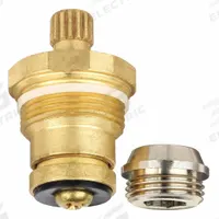 GERBER Cartridge: For Gerber Classics Kitchen and Bathroom Sink Faucets Series, Use with Hot Water (MPN G0098000). Key specifications — Compatible Series: Gerber Classics Kitchen and Bathroom Sink Faucets; For Water Temperature: Hot; Compatible Brand: Gerber; Product Type: Cartridge; Material: Brass.