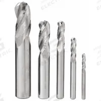 APPROVED VENDOR End Mill Set: Ball Nose, 5 Pc, Carbide, 3 Flute, 1/8" to 1/2" Mill Dia (MPN 222-888881)