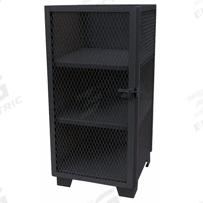 JAMCO Storage Cabinet: 30 in x 30 in x 54 in, 3 Fixed Shelves, Swing Handle & Padlock Hasp - Industrial Ventilated Shelf Cabinets