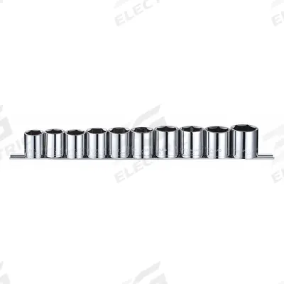 WESTWARD Socket Set: 1/2 in Drive, 10 Piece, 6-Point, Metric - SAE & Metric Socket Sets