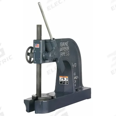 DAKE Arbor Press: 3 ton Force in Tons, 17 1/2 in Swing (In.), 6-3/4 x 8.5 in (MPN 902003) - Hand and Power Tools