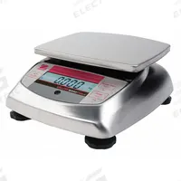 OHAUS Food Scale: 4 3/4 in Weighing Surface Dp, 4 3/4 in Weighing Surface Wd, 5 1/2 in Overall Ht (MPN V31X501). Key specifications — Readability: 0.0005 lb/0.1 g; Brand: OHAUS; IP Rating: Not IP Rated.