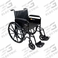 FIRST VOICE Wheelchair: 500 lb Wt Capacity, 20 in Seat Wd, 16 in Seat Dp, Vinyl, 20 in Back Ht, Flat (MPN MDS806750). Key specifications — Includes: Removable Full Length Arms; Brand: FIRST VOICE; Armrest Type: Removable; Footrest Type: Elevating.