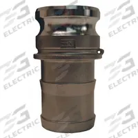 Cam and Groove Adapter: 3/4 in Coupling Size, 250 psi Max. Working Pressure @ 70 F, Male Hose Shank (MPN G75-E-SS). Key specifications — Fitting Type: Male Hose Shank; Includes Locking Arm: No; Body Material: 316 Stainless Steel; Brand: DIXON VALVE & COUPLING.