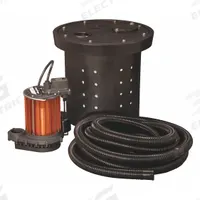 LIBERTY PUMPS Sump Pump System: 7 gal Basin, 1/3 hp, 35 gpm @ 10' of Head, 34 ft Max. Head, 1/2 in (MPN CSP-257). Key specifications — Discharge Location: Top; Brand: LIBERTY PUMPS; Includes: 24 ft Discharge Hose; Switch: Integral Vertical.