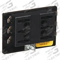 BUSSMANN Fuse Block: Open, 6 Pole, Bolt-Down Mounting, Quick Connect Termination, Automotive Blade (MPN 15600-06-20). Key specifications — Brand: BUSSMANN.