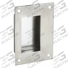 MONROE PMP Recessed Pull Handle: Unthreaded Holes, Stainless Steel, Silver, Tray, 3.5 in Overall Lg (MPN PH-0323). Key specifications — Mounting Type: Unthreaded Holes; Brand: MONROE PMP; Color: Silver; Finish: Dull; Material Family: Stainless Steel.