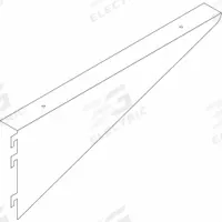 Undermount Bracket: 16 in Overall Lg, Steel, Petal White, 14 Gauge (MPN GRFTBL-14GA-16R-E-2). Key specifications — Material: Steel; Brand: INSTOCK.