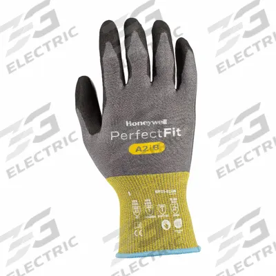 PIP GLOBAL SAFETY Cut Protection Gloves: M ( 8 ), ANSI Cut Level A2, Palm and Fingers, Dipped - Light-Duty Cut-Resistant Gloves with Polyurethane Coating & Impact Protection