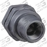 HAYWARD Bulkhead Tank Fitting: PVC Body, 1 1/4 in Female Socket Inside, EPDM Gasket (MPN BFAS1012CES). Key specifications — Fitting Material: PVC; Brand: HAYWARD.