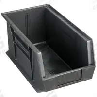 QUANTUM STORAGE SYSTEMS Hang and Stack Bin: 8 1/4 in x 14 3/4 in x 7 in, Black, 60 lb Load Capacity (MPN QUS240CO). Key specifications — Electrostatic Discharge: Electrostatic Discharge Conductive; Brand: QUANTUM STORAGE SYSTEMS; % Recycled Content: 0%.
