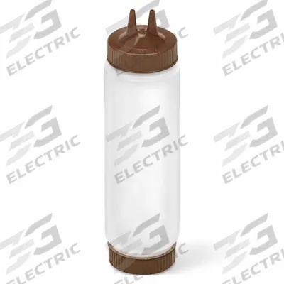 VOLLRATH Squeeze Bottle: 24 oz Capacity, 2 1/8 in Opening Dia, 10 15/16 in Overall Ht - Standard Squeeze Bottles