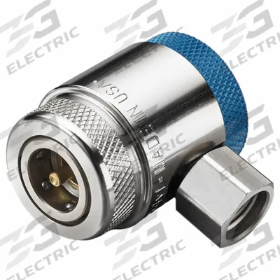 YELLOW JACKET Low Side Coupler: Automotive, Anodized Aluminum/Nickel Plated Brass - Refrigerant Machine Replacement Hoses & Couplers