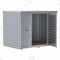 Storage Shed: 109 in W x 77 in D x 85 in H, 409.6 cu ft, Gray, 106 in L x 69 in D x 78 in H (MPN STOR-96-G-W-1RH). Key specifications — Brand: APPROVED VENDOR; Product Type: Outdoor Storage Shed; Resistance Properties: Weather Resistant; Assembled: Unassembled; Fire Rating: Not Rated; Lockable: Yes.