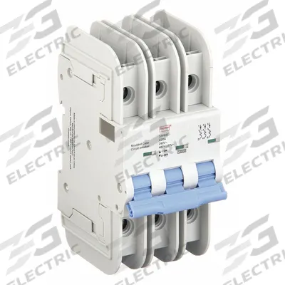 Dayton Miniature Circuit Breaker: 20 A Amps, 10kA at 480V AC, Lug - C-Curve, 3-Pole UL489 DIN Rail-Mount Miniature Circuit Breakers