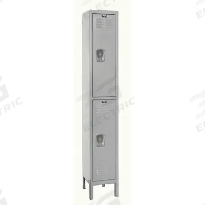 HALLOWELL Locker: 12 in x 12 in x 78 in, Louvered, 2 Tiers, 1 Units Wide, Combo/Padlock - Louvered Metal Wardrobe Lockers