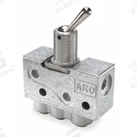 ARO Manual Air Control Valve: 200, Three-Way / Two-Position, Toggle, Gray, 4 scfm Flow Rate - Max (MPN 223-2-C). Key specifications — attr1092903: Gray; attr1086905: Manual Return; attr1086907: 200; attr1086914: Normally Open/Normally Closed; attr1086904: Manual Air Control Valve; attr1086871: 223-2-C.