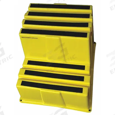 APPROVED VENDOR Step Stool: 2 Steps, 1.6 ft Overall Ht, 500 lb Load Cap, Plastic - Box Step Stools