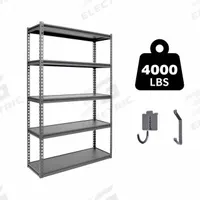 APPROVED VENDOR General Purpose Boltless Metal Shelving: Standalone, Heavy Duty, 36 in x 18 in, Open (MPN ATB-D36-18-72-5B). Key specifications — Finish: Powder Coated; Maximum Post Load Capacity: 2750 lb; Decking Material: Laminated Board; Color: Dark Grey; Beam Profile: Standard; Brand: APPROVED VENDOR; Duty Rating: Heavy Duty; Side Panel: Open.