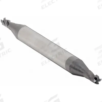 APPROVED VENDOR Square End Mill: Carbide, AlTiN Coated, Double End, 4 Flute - Double-End Carbide Square End Mills