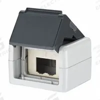 METZ CONNECT RJ45 Housing: Surface, Thermoplastic, 90° Mounting Angle, 2 Ports, Unequipped (MPN 1309430003-E). Key specifications — Housing Material: Thermoplastic; Includes Connector: Unequipped; Mounting Type: Surface; Product Type: Wall Outlet; Connector Color: Gray; Connection Type: Cat6A Module 180°.