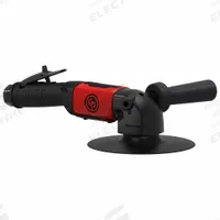 CHICAGO PNEUMATIC Air Disc Sander: 7 in Pad, Threaded Shank, Light Duty, 2.2 hp, 38 cfm, Non-Vacuum (MPN CP3750-085AB). Key specifications — attr1320237: CHICAGO PNEUMATIC; attr1320246: Bottom.