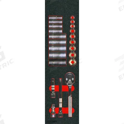 PROTO Socket Sets: 3/8 in Drive, 22 Piece, 6-Point, SAE - SAE Socket Sets with Bit Sockets & Drive Tools