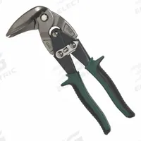 MALCO Aviation Snip: Left/Straight, 11 in Overall Lg, 2 1/4 in Cutting Lg, Steel, TPR, Steel (MPN AV63). Key specifications — attr308531: TPR; attr308530: Steel; attr308532: Steel; attr308533: Yes; attr308535: Aluminum; attr308541: 0.054 in (Copper); attr308546: Left; attr324897: MALCO.