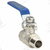 APPROVED VENDOR Manual Two-Way Ball Valve: 3/8 in, Nickel-Plated Brass, Straight, MNPT x FNPT, Lever (MPN G-MPC-38). Key specifications — Brand: APPROVED VENDOR; Handle: Lever.