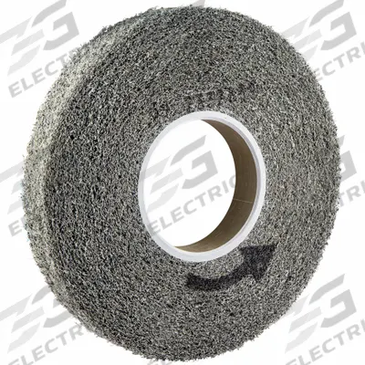 NORTON Convolute Wheel: 8 in Dia x 1 in W, 3 in Arbor, Silicon Carbide, Medium - Final Finishing Wheels for Stainless Steel & Nickel Alloys