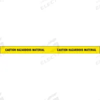 APPROVED VENDOR Barricade Tape: 180 ft Lg, 2 in Wd, Caution Haz Material Legend, Vinyl, Yellow Color (MPN 2IN W X 60 YDS.). Key specifications — Tape Message: Caution Hazardous Material; Message Color: Black; Brand: APPROVED VENDOR.