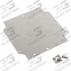HAMMOND Inner Panel: Back Panel Panel, 4.24 in Overall Ht, 4.21 in Overall Wd, Steel, Galvanized (MPN 1555NFPL). Key specifications — Panel Style: Back Panel; Brand: HAMMOND; Finish: Galvanized; Manufacturer Part Number: 1555NFPL; Material: Steel.