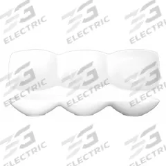 ITI 3-Compartment Bowl: 15 oz Capacity, Porcelain, Bright White (MPN FA3-145). Key specifications — Brand: ITI; Color: Bright White; Material: Porcelain; Product Type: Triple Oval Bowl.