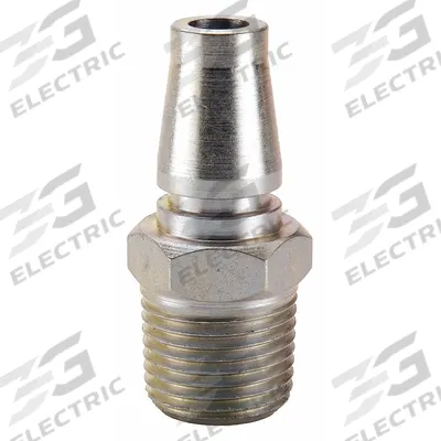 PARKER Quick Connect Hose Coupling: 1/4 in Body Size, Plug, Push-to-Connect, Steel - Schrader Quick-Connect Air Couplings