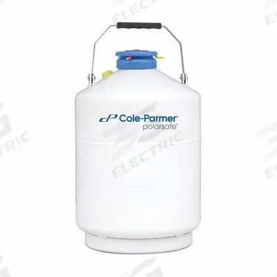 COLE-PARMER Cryogenic Dewar: 6 L Capacity, 11 3/4 in Overall Dia, 18 3/4 in Overall Ht - Cryogenic Dewars