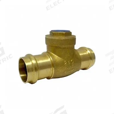 MILWAUKEE VALVE Swing Check Valve: Swing, Inline Valve Body, 1/2 in Pipe Size, Press x Press - Lead-Free Brass Inline Swing Check Valves