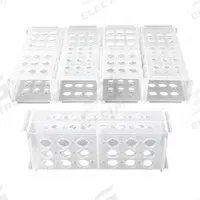 Tube Rack: Polypropylene, Natural, 12 Compartments, Benchtop (MPN 120687). Key specifications — Material: Polypropylene; Mounting Location: Benchtop; Color: Natural; Product Type: Test Tube Rack; Total Holding Capacity: (18) Wells (Side D); Brand: HEATHROW SCIENTIFIC.