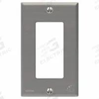 LEVITON Wall Plate: Decorator-Rocker, 1 Gang, Silver, Std Size (MPN 84401-A40). Key specifications — Brand: LEVITON; Material: Stainless Steel.