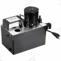 HARTELL Condensate Removal Pump: 230V AC, 1 gal Tank, 1/16 hp, 2.3 gpm, 22 ft Max. Head (MPN PABX-230). Key specifications — Nameplate Voltage: 230V AC; Brand: HARTELL; Included Accessories: Safety Switch; Plenum Rated: No.