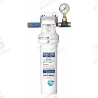 ICE-O-MATIC Water Filtration System: 0.5 micron, 1.5 gpm, 15 in Overall Ht (MPN IFQ1). Key specifications — Product Type: Ice Machine System; Filter Media: Carbon; Brand: ICE-O-MATIC; Reduces: Scale.