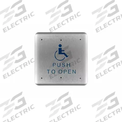 BEA Exit Push Button: 6 in Ht, 5/8 in Dp, 6 in Wd, ADA Compliant, Aluminum/Stainless Steel - Push-to-Exit Buttons