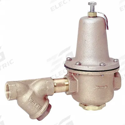Watts Water Pressure Regulator: FNPT x FNPT, 1/2 in Pipe Size, Brass, 25 psi to 75 psi - Standard Capacity Water Pressure Regulators