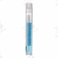 APPROVED VENDOR Cryogenic Vial: Cryogenic, Polypropylene, 5 mL, 12.2 mm Body Dia, Sterile, Colorless (MPN 3034-5). Key specifications — Self-Standing: Self-Standing; Brand: APPROVED VENDOR; Vial Type: Cryogenic; Body Color: Colorless; Includes Closure: Yes; Bottom Shape: Round; Thread Location: Internal.