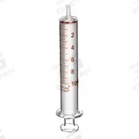 FORTUNA Reusable Glass Syringe: 10 mL Capacity - mL, Luer Slip, Borosilicate Glass, Reusable (MPN 7.102-37). Key specifications — Attachment Type: Luer Slip; Plunger Material: Borosilicate Glass; Tip Material: Borosilicate Glass; Barrel Material: Borosilicate Glass; Brand: FORTUNA; Compatible Needles: Sharp, Tri-Bevel Needles; Includes Needles: No; Replaceable Tip: No.