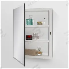 KETCHAM Medicine Cabinet: Rectangular, Glass, 20 in Overall Ht, 16 in Overall Wd, Recessed (MPN 661BV). Key specifications — Brand: KETCHAM; Material: Acrylic; Mirror Edge Style: Beveled Edge.