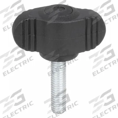 KIPP Hand Knob: Wing, Plastic w/ Steel Thread, 1/4"-20 Thread, 30 mm Thread Lg - Wing Knobs with Threaded Stud