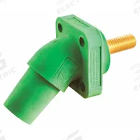 Single Pole Receptacle: Green, Angled Taper Nose Mating, Threaded Stud Termination, 600V AC/600V DC (MPN HBLFRASGN). Key specifications — Series: 16; Receptacle Gender: Female; Brand: HUBBELL.